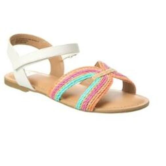 NEW  DV Dolce Vita   Chelly Peach & Turquoises girls sandal size 4 - Picture 2 of 3